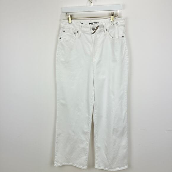 J.Crew Curvy Slim Wide Leg Jean White High Waisted Classic Denim US 29 NWT - Picture 5 of 14